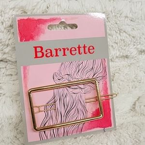 2 1/2 × 1 1/2 inch gold barrette